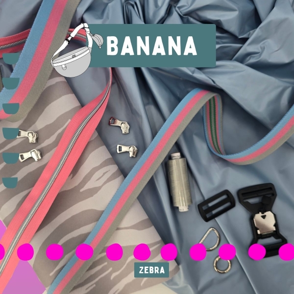 Materialpaket Zebra "Banana" 4 Größen